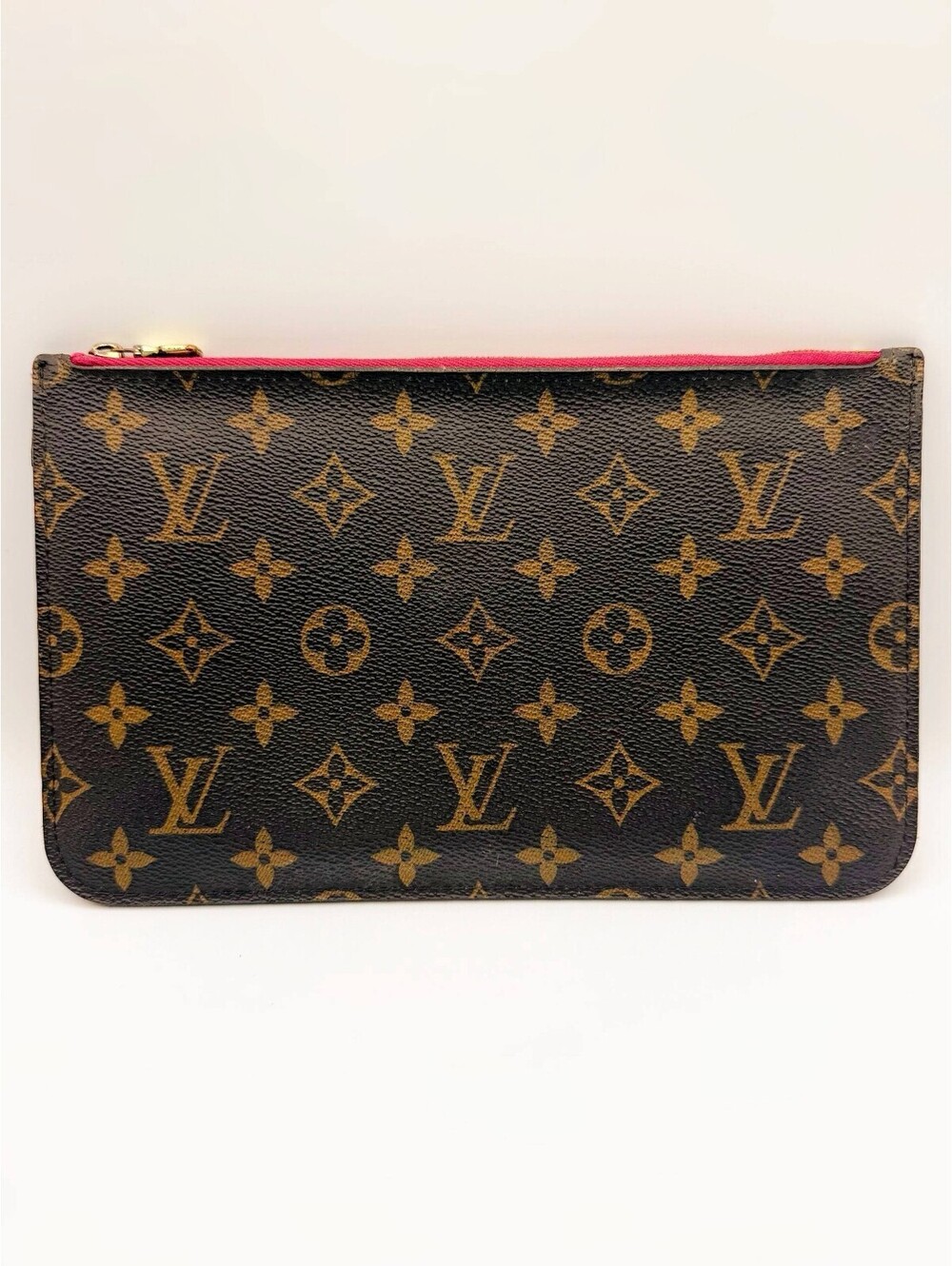 Louis Vuitton Monogram Brown Canvas Neverfull MM GM Pochette